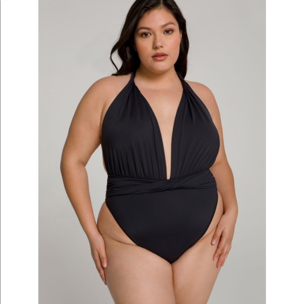 WHITE Deep V flattering Waist Cincher One Piece